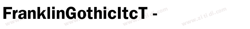 FranklinGothicItcT 字体转换